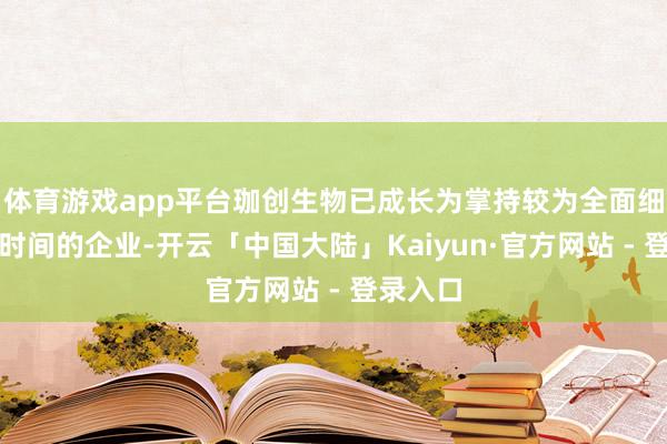 体育游戏app平台珈创生物已成长为掌持较为全面细胞检定时间的企业-开云「中国大陆」Kaiyun·官方网站 - 登录入口